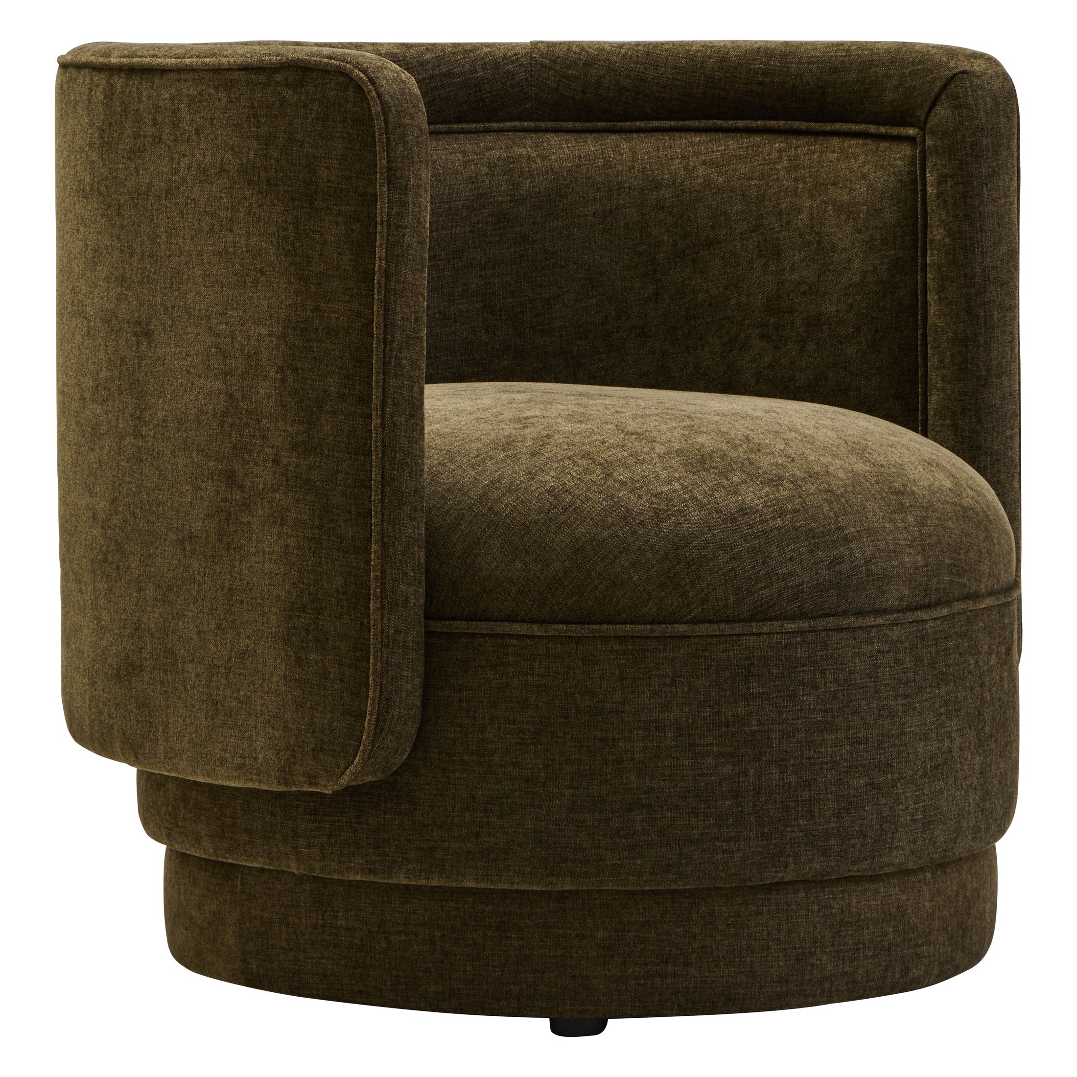 Dexter Forest Green Chenille Curved Chair  Nicholas John Interiors