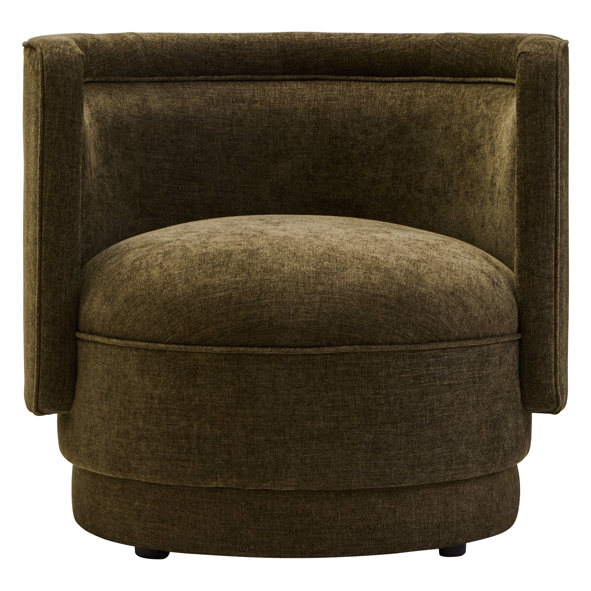 Dexter Forest Green Chenille Curved Chair  Nicholas John Interiors