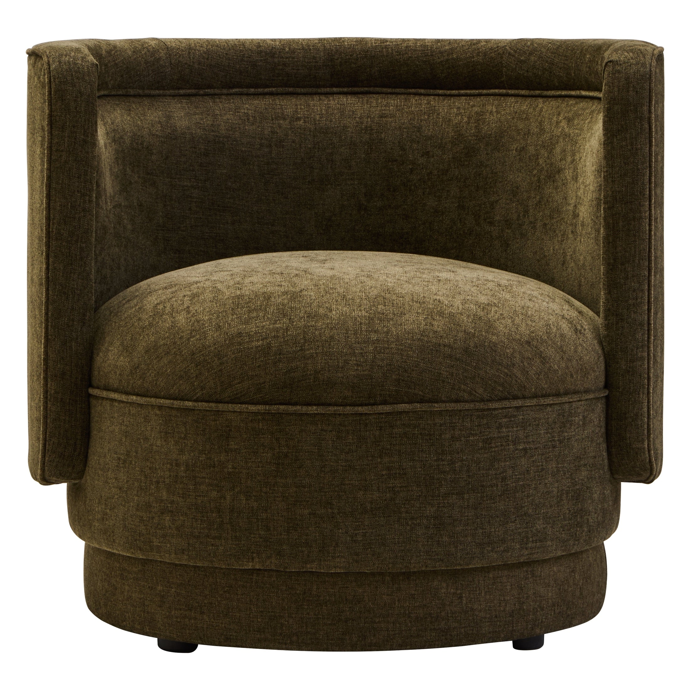 Dexter Forest Green Chenille Curved Chair  Nicholas John Interiors
