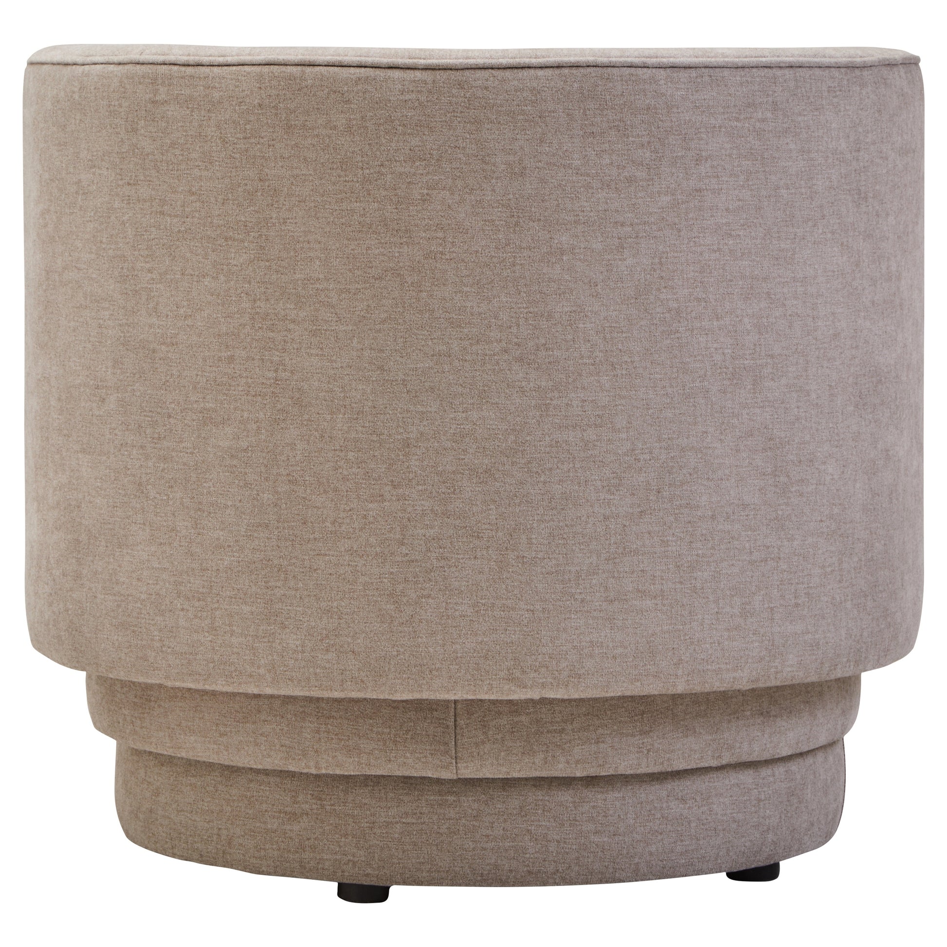 Dexter Taupe Chenille Curved Chair  Nicholas John Interiors
