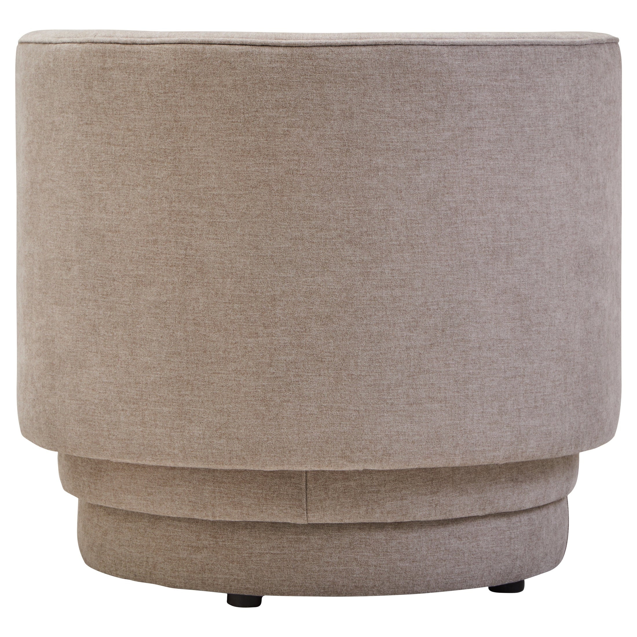 Dexter Taupe Chenille Curved Chair  Nicholas John Interiors