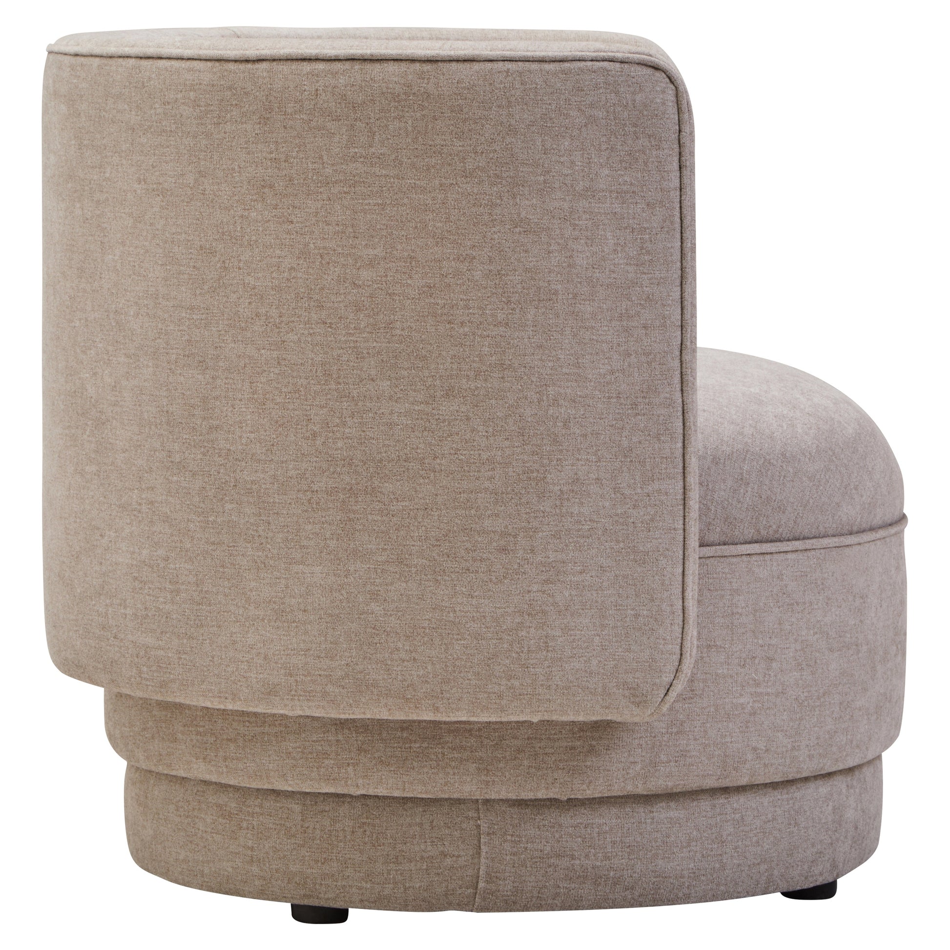 Dexter Taupe Chenille Curved Chair  Nicholas John Interiors