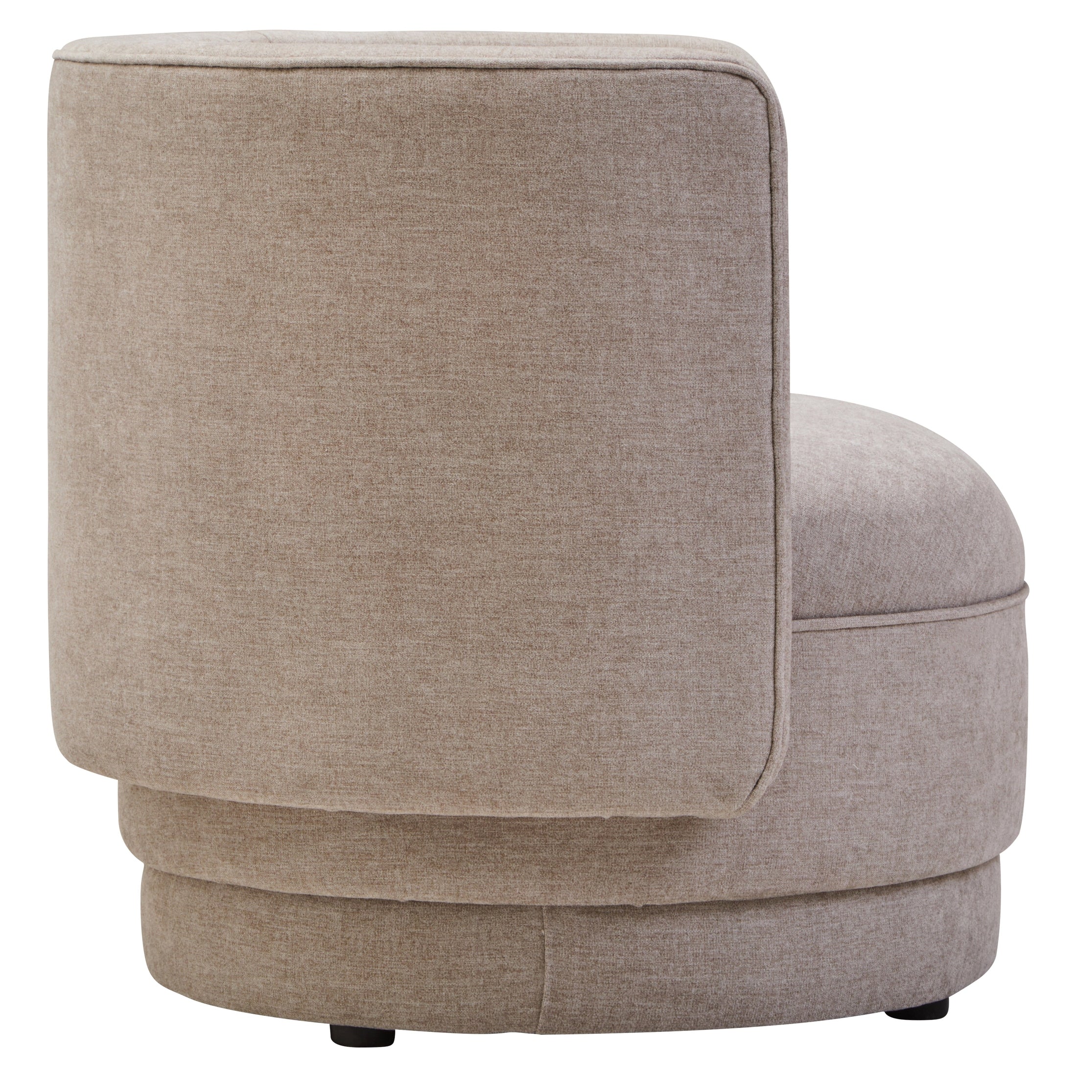 Dexter Taupe Chenille Curved Chair  Nicholas John Interiors