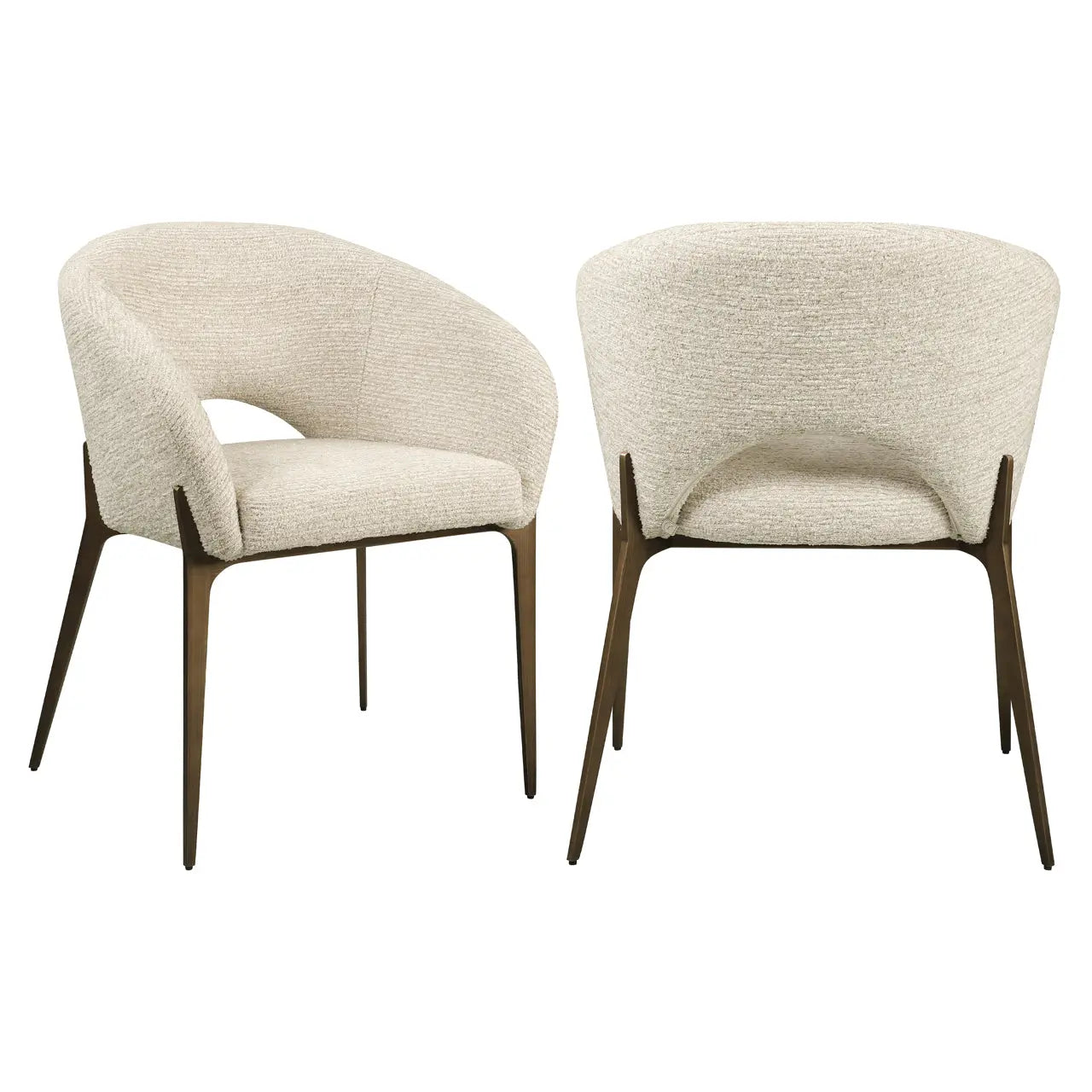 Richmond Interiors Kenzi Natural Linear Dining Chair   Nicholas John Interiors