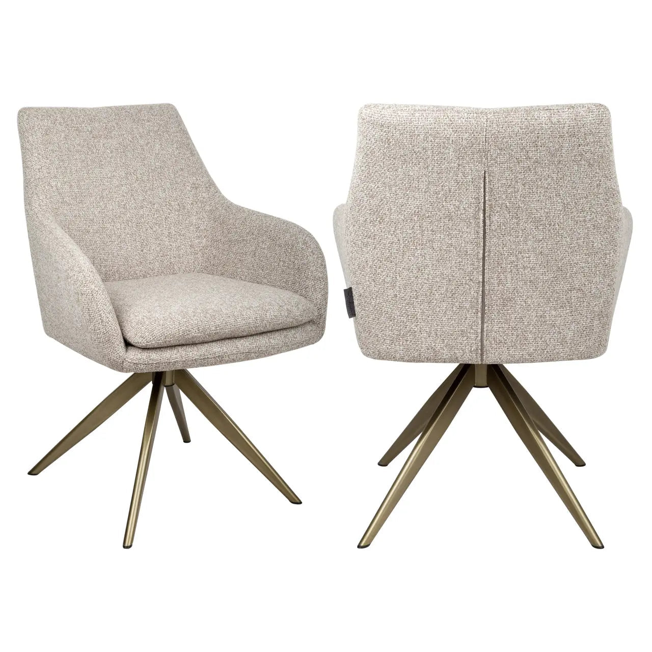 Richmond Interiors Lisonne Cayenne Brown Swivel Dining chair   Nicholas John Interiors