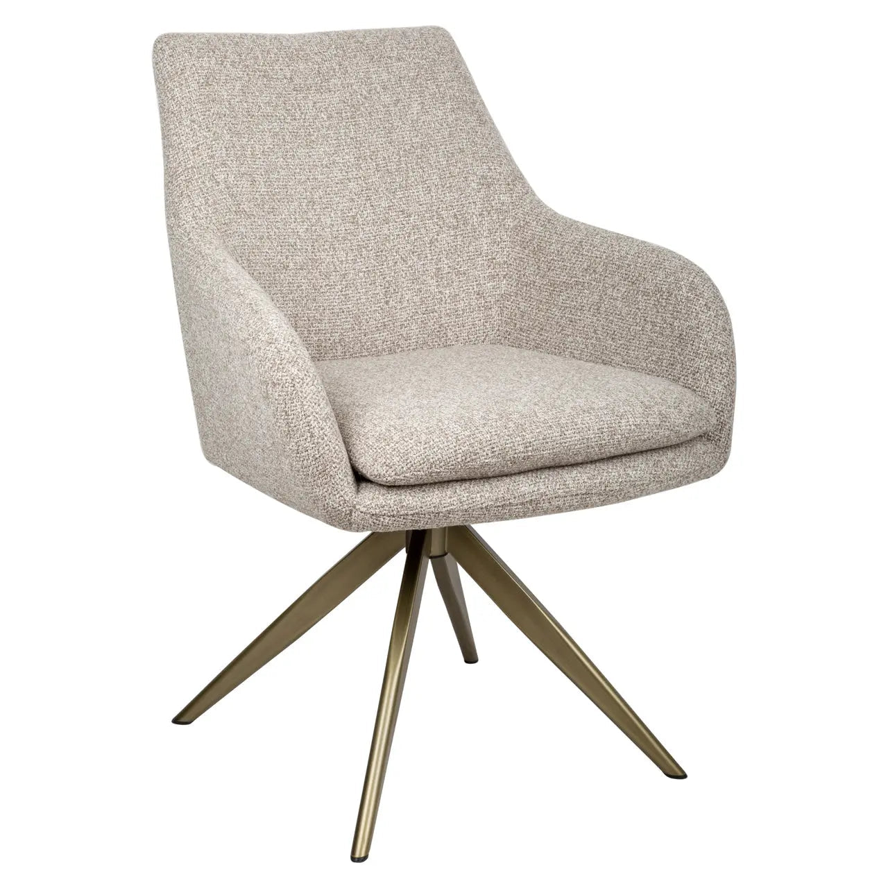 Richmond Interiors Lisonne Cayenne Brown Swivel Dining chair   Nicholas John Interiors