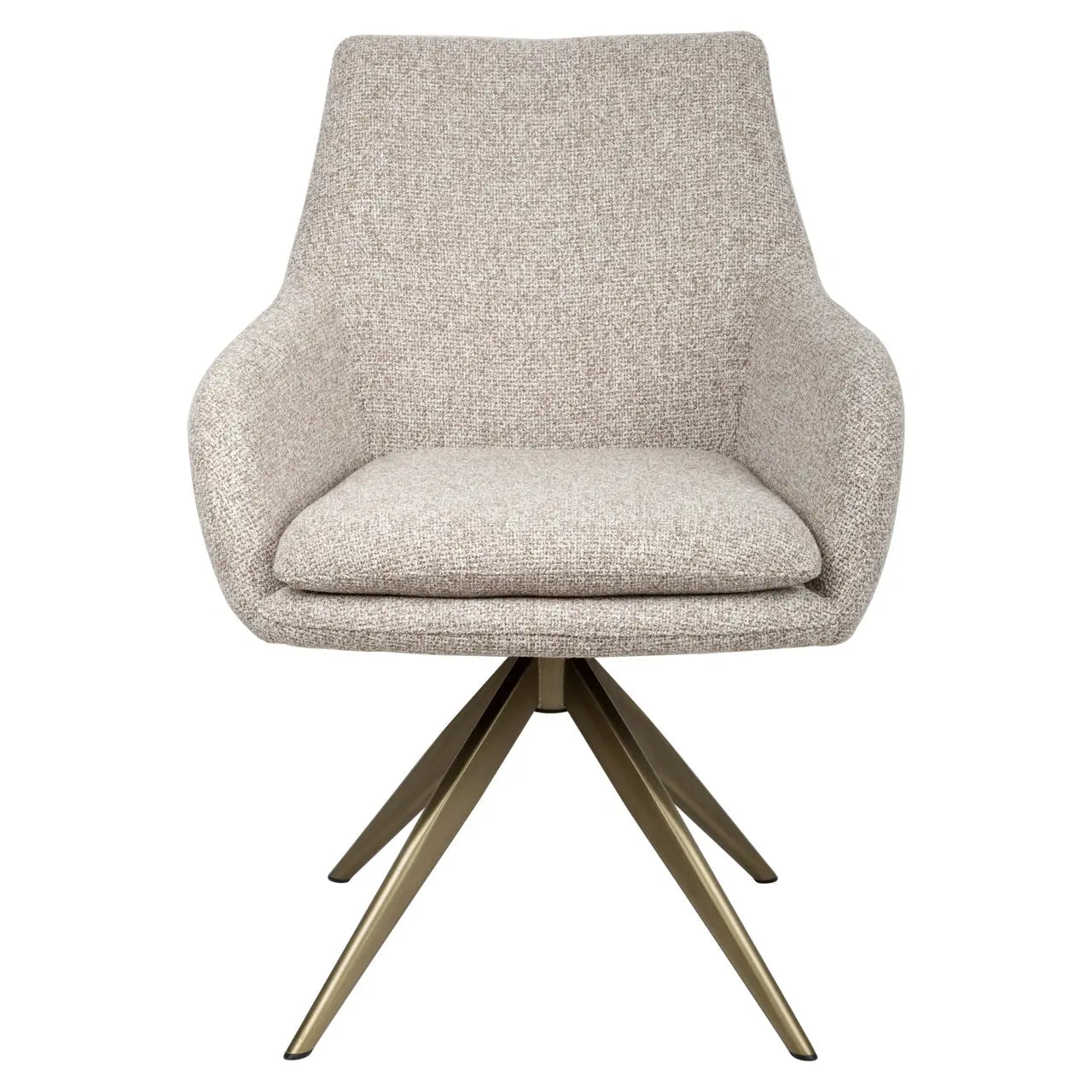Richmond Interiors Lisonne Cayenne Brown Swivel Dining chair   Nicholas John Interiors