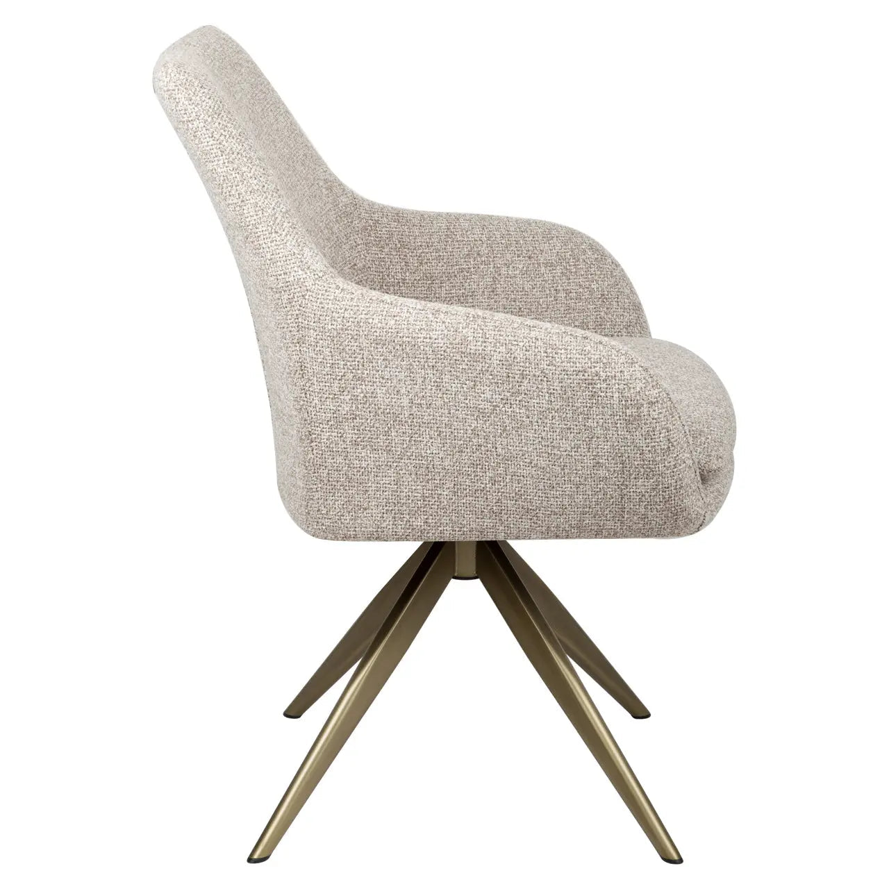 Richmond Interiors Lisonne Cayenne Brown Swivel Dining chair   Nicholas John Interiors