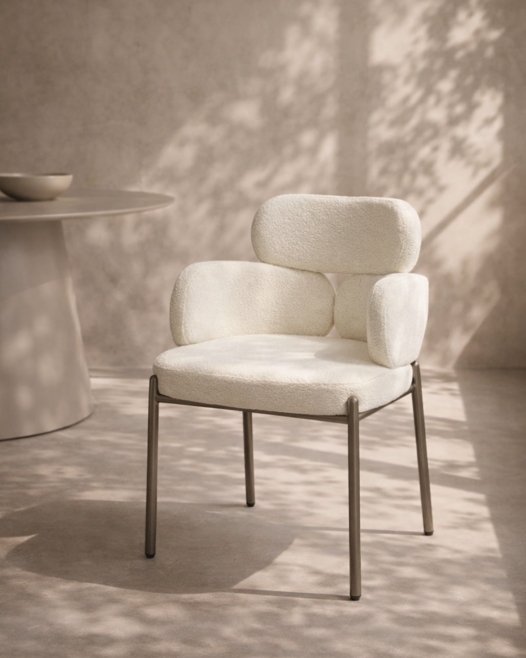 Tommy Franks Dream Dining Chair - Embley Bouclé White