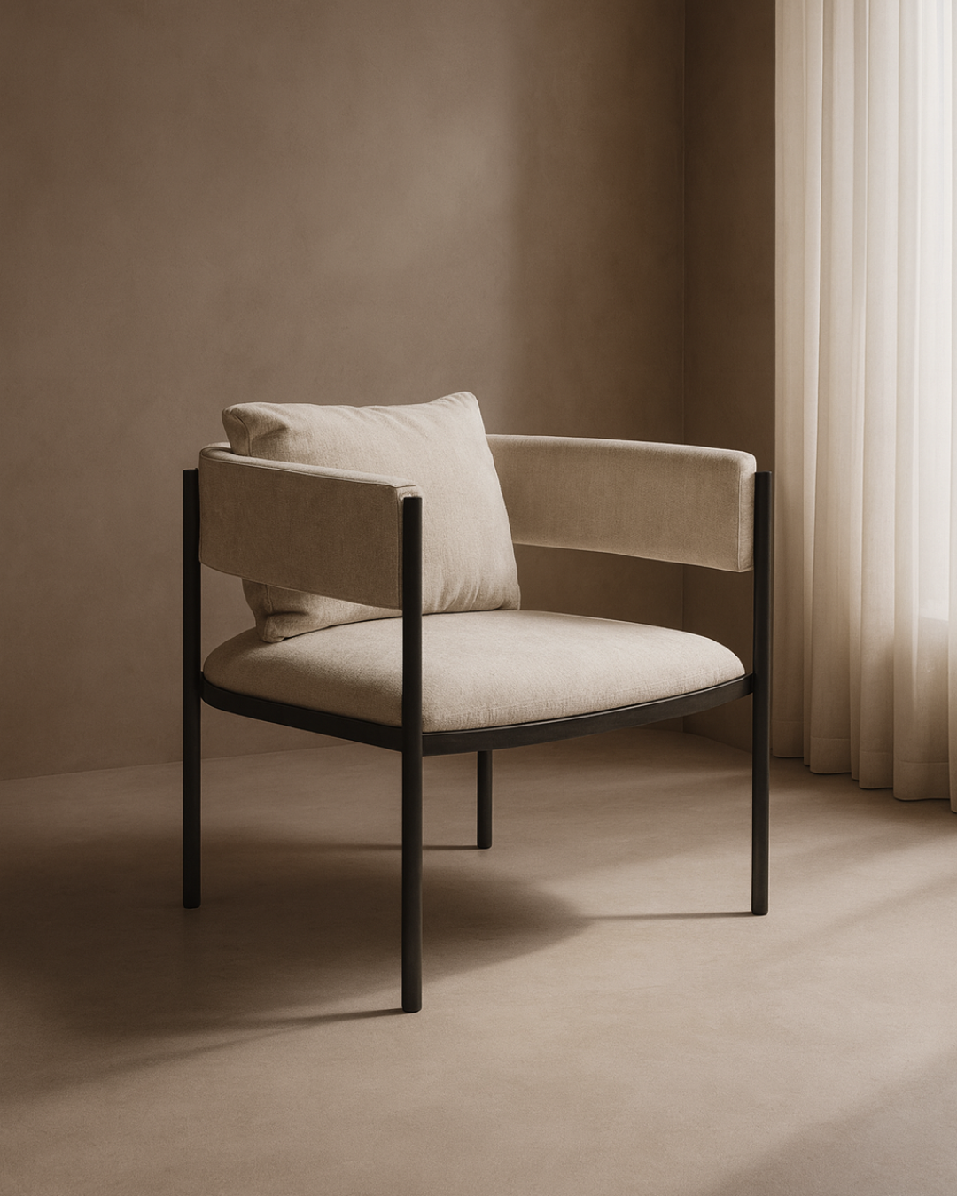 Tommy Franks Envie I Lounge Chair - Giselle Grey Beige   Nicholas John Interiors