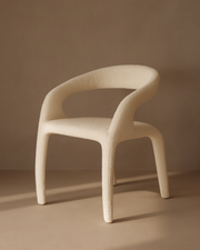 Tommy Franks Escada Dining Chair - Chex Bouclé Polar   Nicholas John Interiors