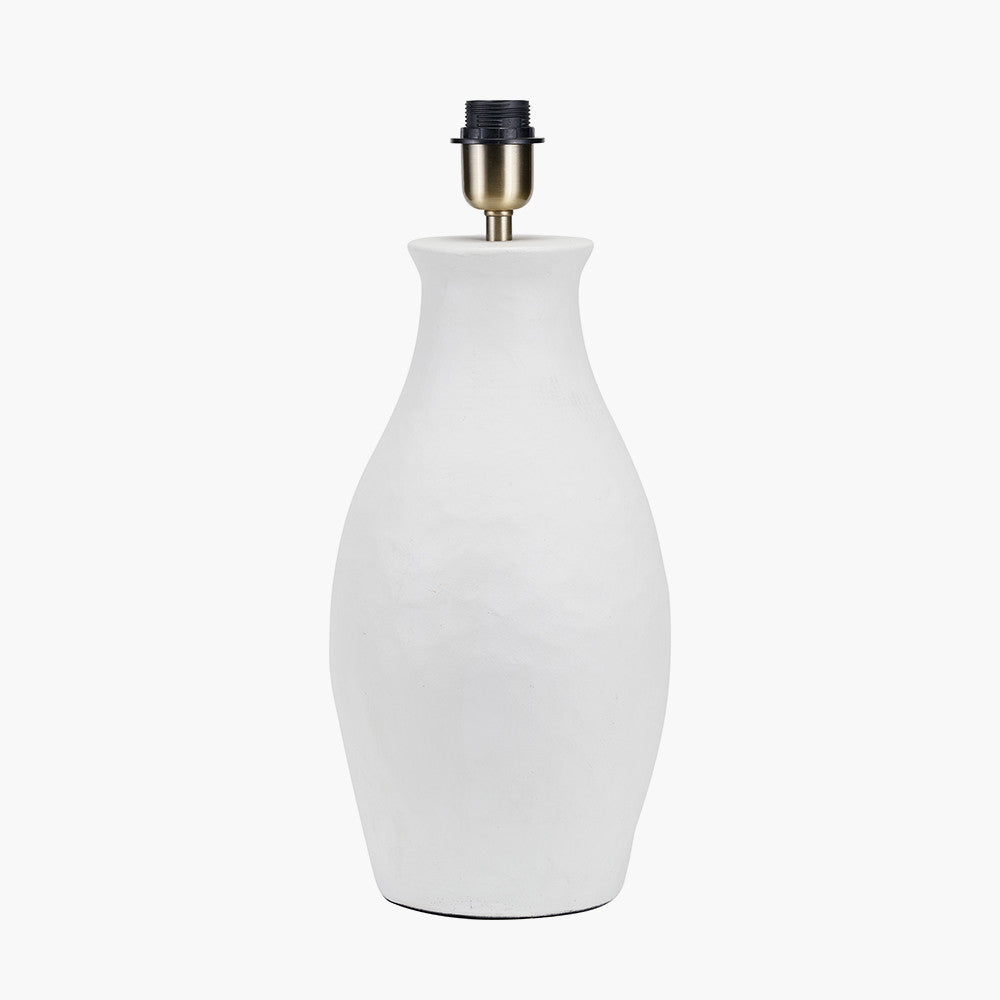 Eirene White Textured Stoneware Table Lamp Base  Nicholas John Interiors
