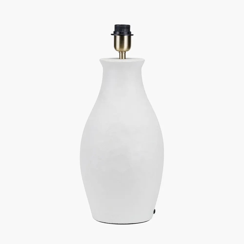Eirene White Textured Stoneware Table Lamp Base  Nicholas John Interiors