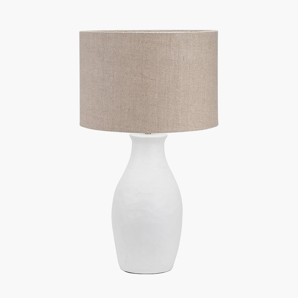 Eirene White Textured Stoneware Table Lamp Base  Nicholas John Interiors