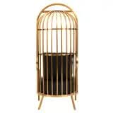 Elina Brushed Gold Dome Cage Chair   Nicholas John Interiors