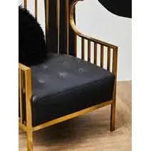Elina Brushed Gold Dome Cage Chair   Nicholas John Interiors
