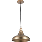 Ellis Antique Brass Cafe Metal Pendant   Nicholas John Interiors