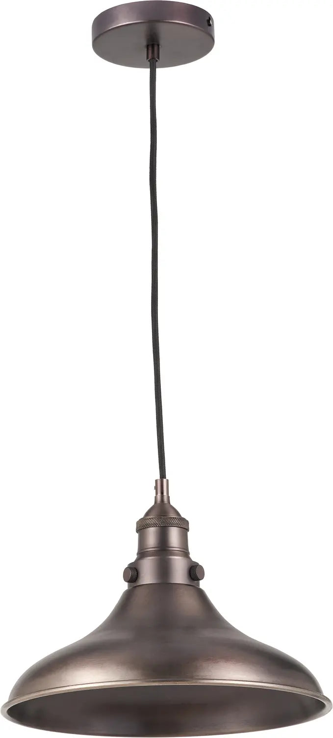 Ellis Antique Bronze Caf•À_ Metal Pendant   Nicholas John Interiors