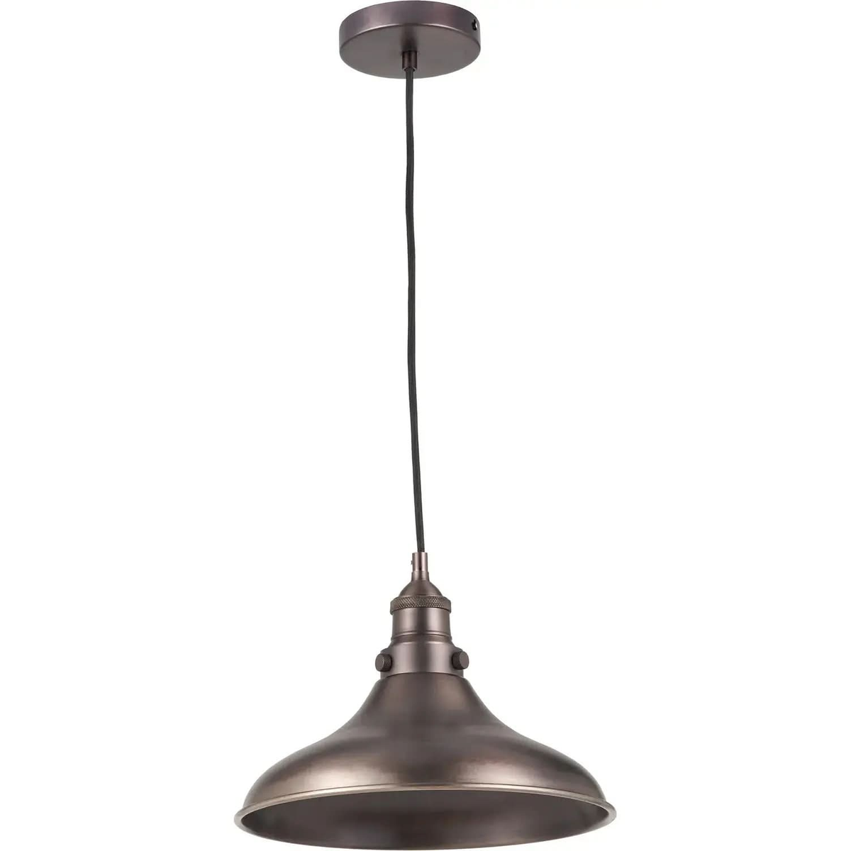 Ellis Antique Bronze Cafe Metal Pendant   Nicholas John Interiors
