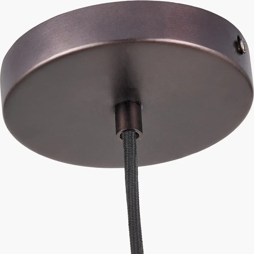 Ellis Antique Bronze Cafe Metal Pendant   Nicholas John Interiors