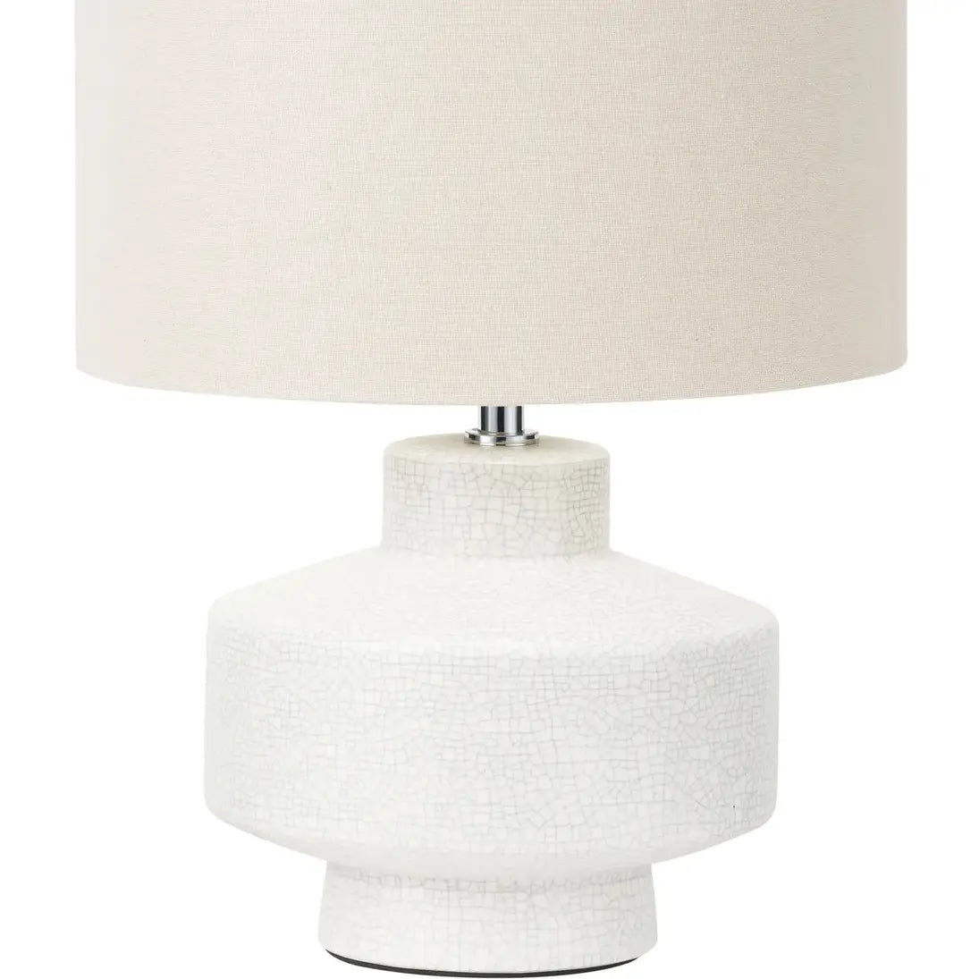 Elure White Crackle Effect Table Lamp   Nicholas John Interiors