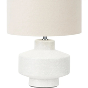 Elure White Crackle Effect Table Lamp   Nicholas John Interiors