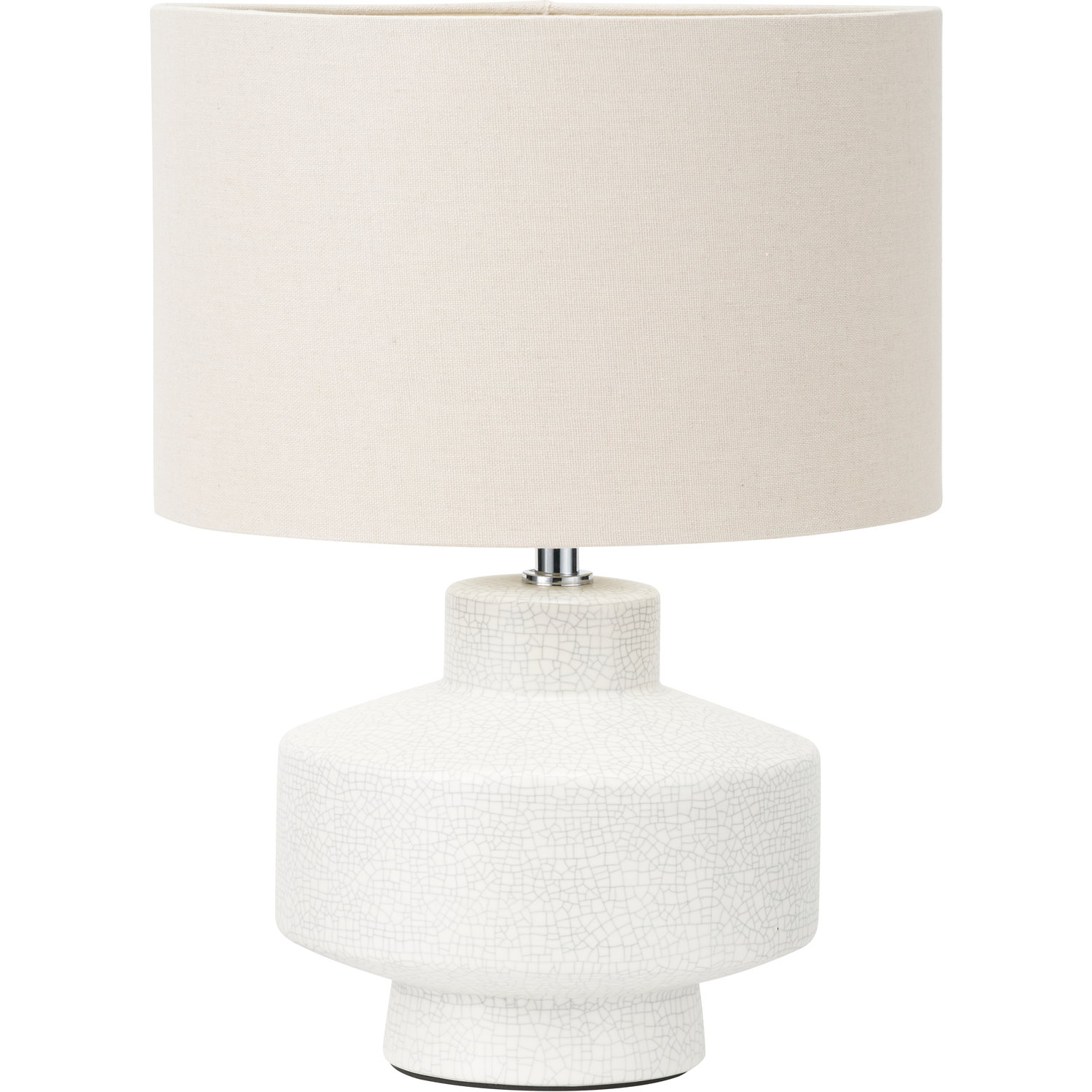 Elure White Crackle Effect Table Lamp  Nicholas John Interiors