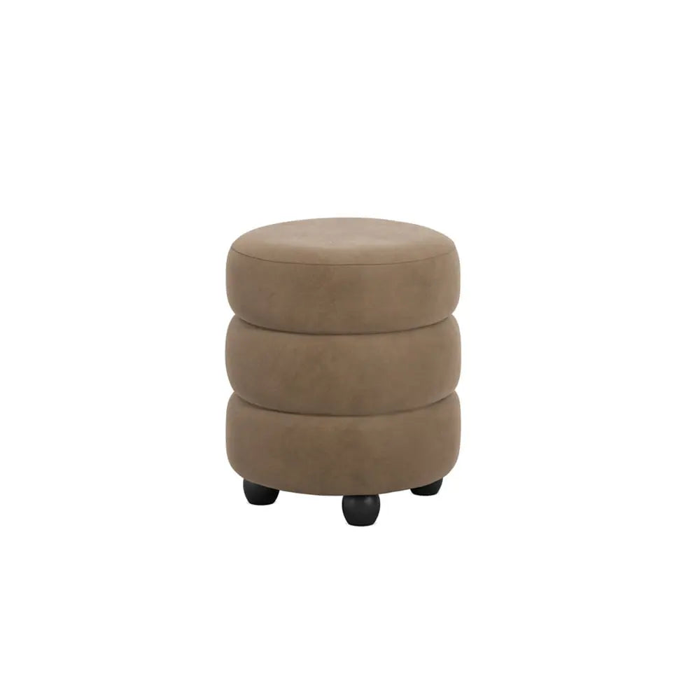 Ashford & Grey Emi Mole / Black Pouffe  Nicholas John Interiors