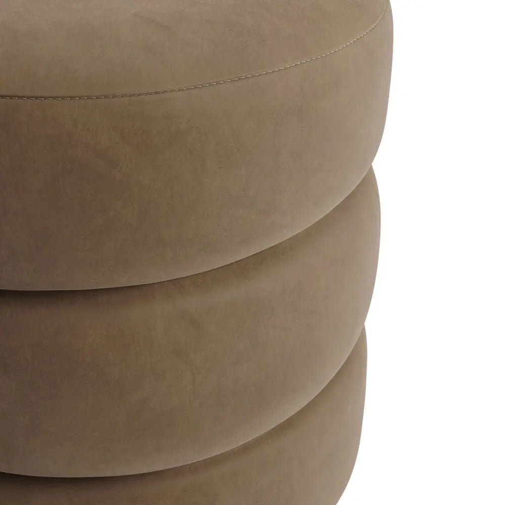 Ashford & Grey Emi Mole / Black Pouffe  Nicholas John Interiors