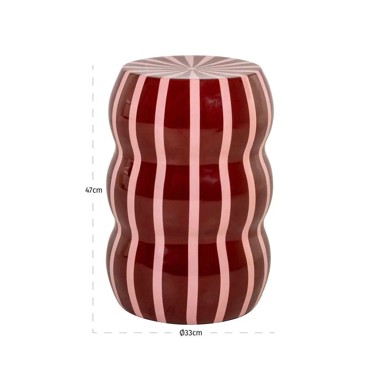 End table Yalou red   Nicholas John Interiors