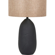 Erika Black Vintage Textured Ceramic Table Lamp   Nicholas John Interiors