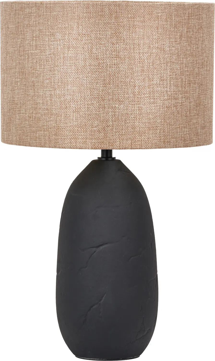 Erika Black Vintage Textured Ceramic Table Lamp  Nicholas John Interiors