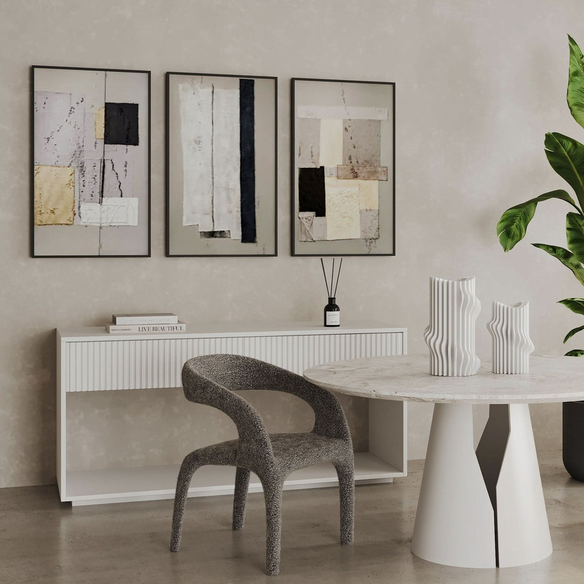 Tommy Franks Costine Console Table - White   Nicholas John Interiors