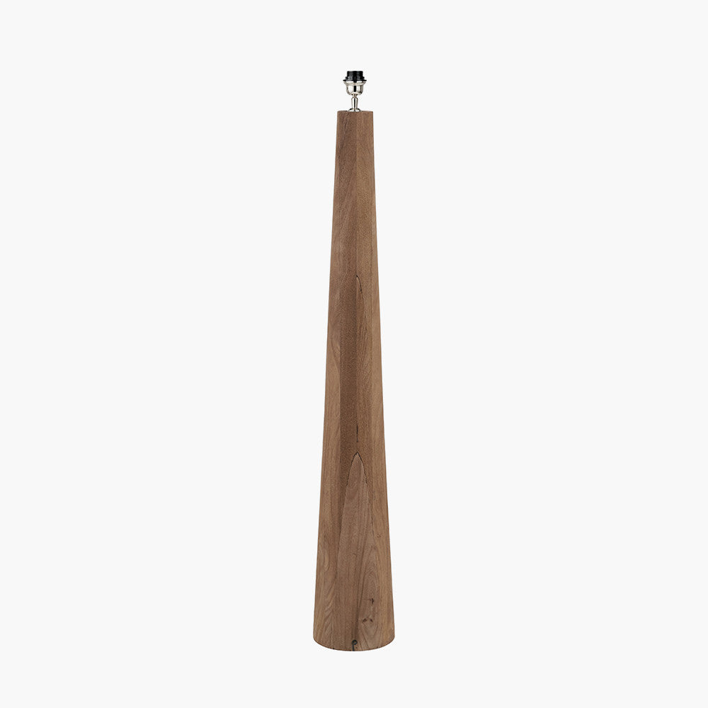 Esha Natural Conical Wood Floor Lamp Base  Nicholas John Interiors