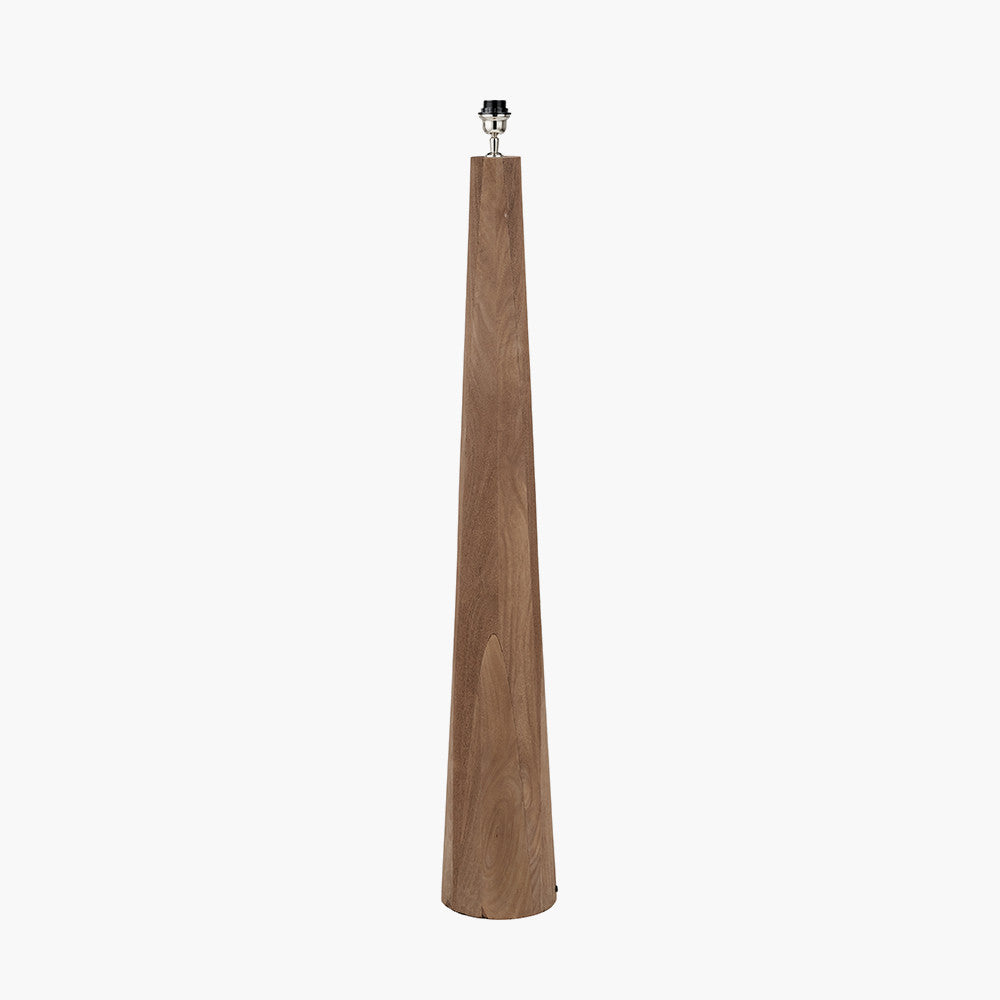Esha Natural Conical Wood Floor Lamp Base  Nicholas John Interiors