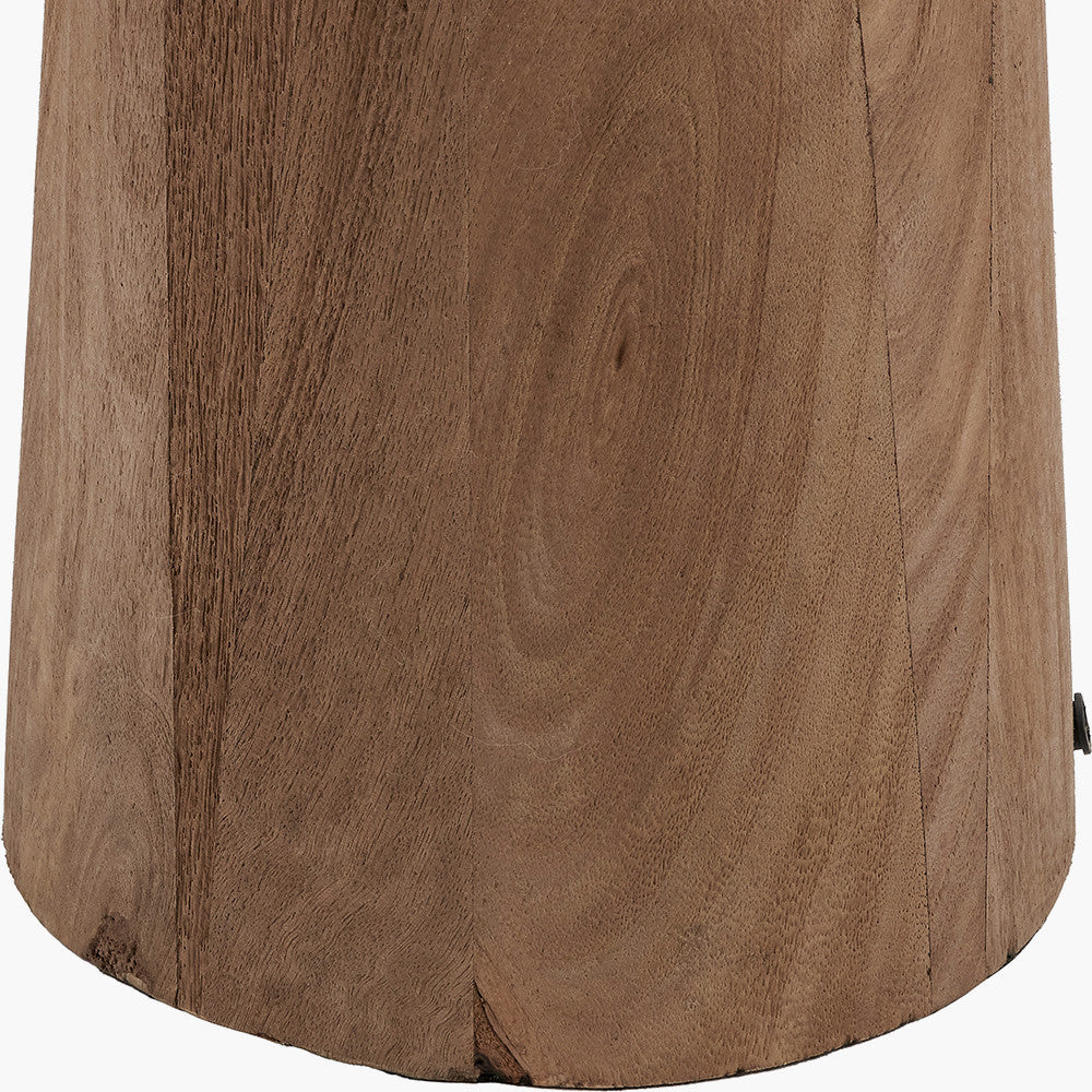 Esha Natural Conical Wood Floor Lamp Base  Nicholas John Interiors