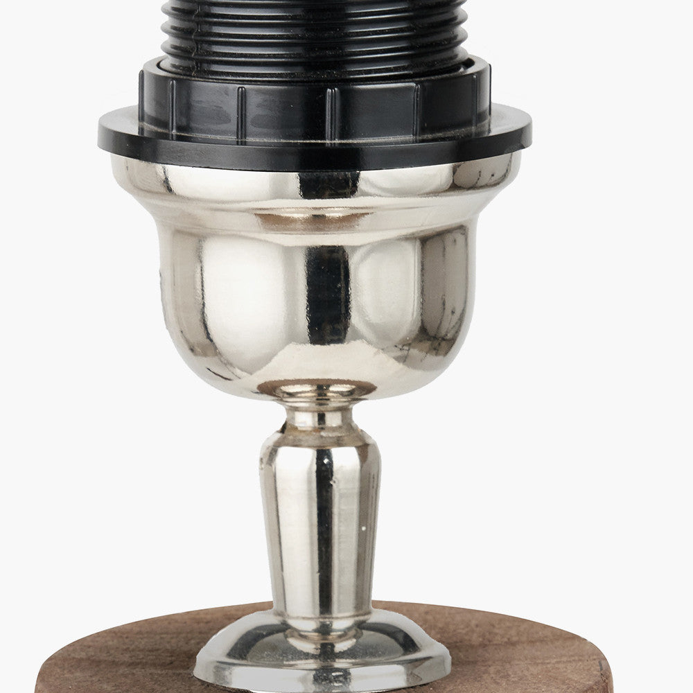 Esha Natural Conical Wood Table Lamp Base  Nicholas John Interiors