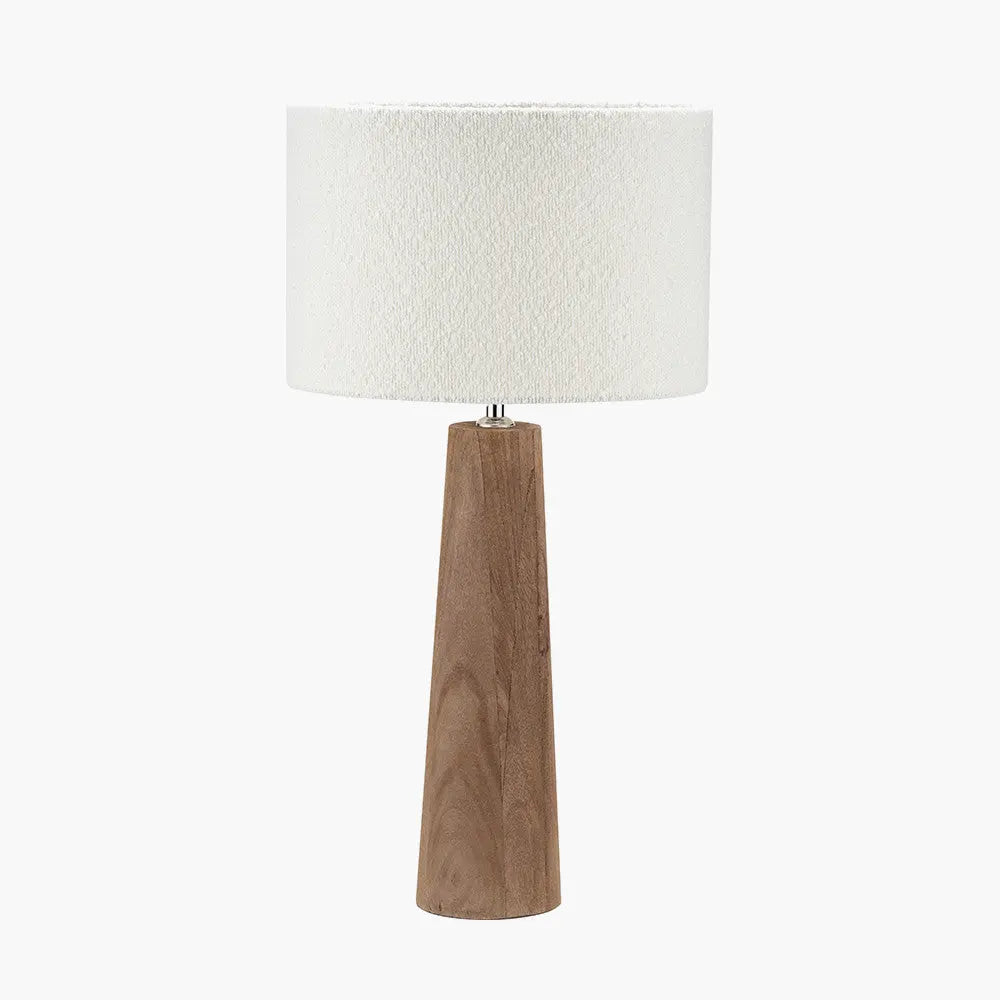 Esha Natural Conical Wood Table Lamp Base  Nicholas John Interiors
