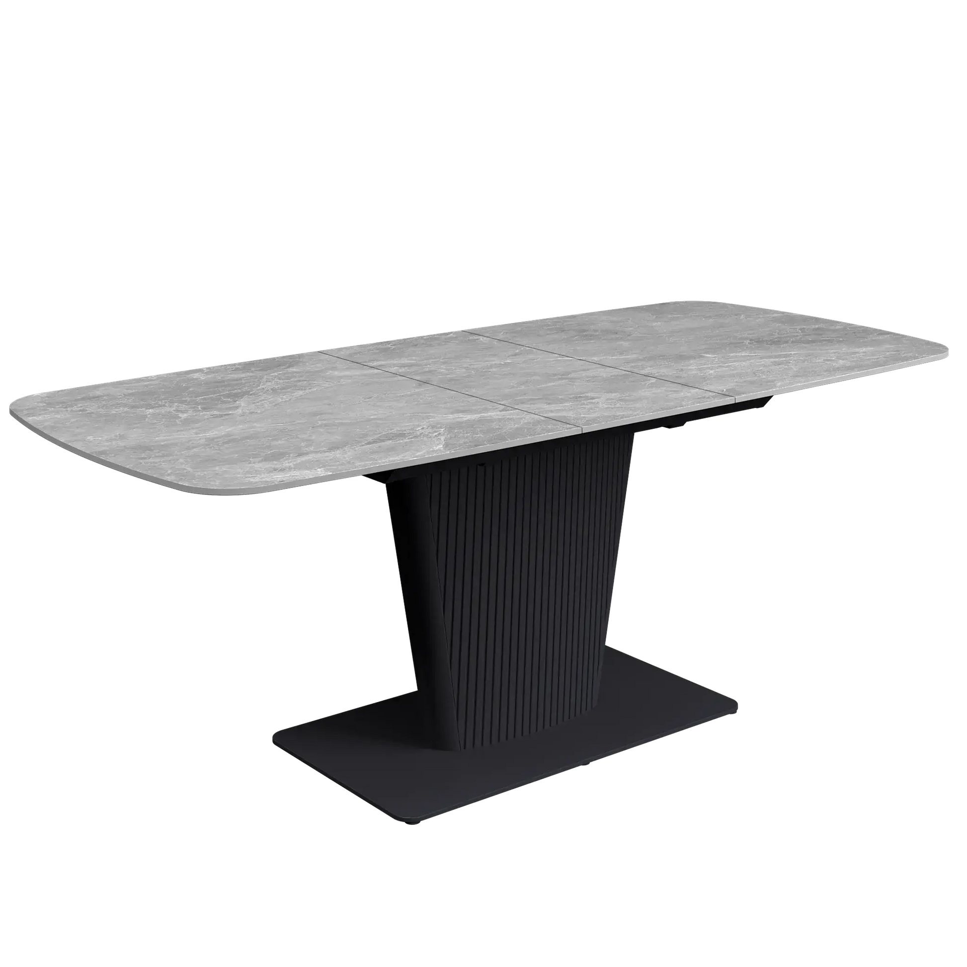 Estello 160-200cm Light Grey Ceramic Extending Dining Table  Nicholas John Interiors