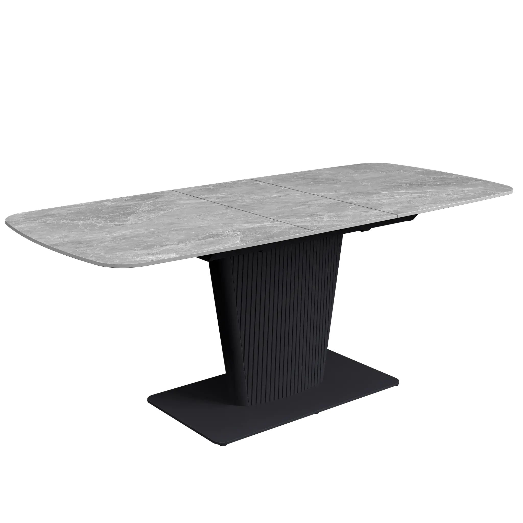 Estello 160-200cm Light Grey Ceramic Extending Dining Table