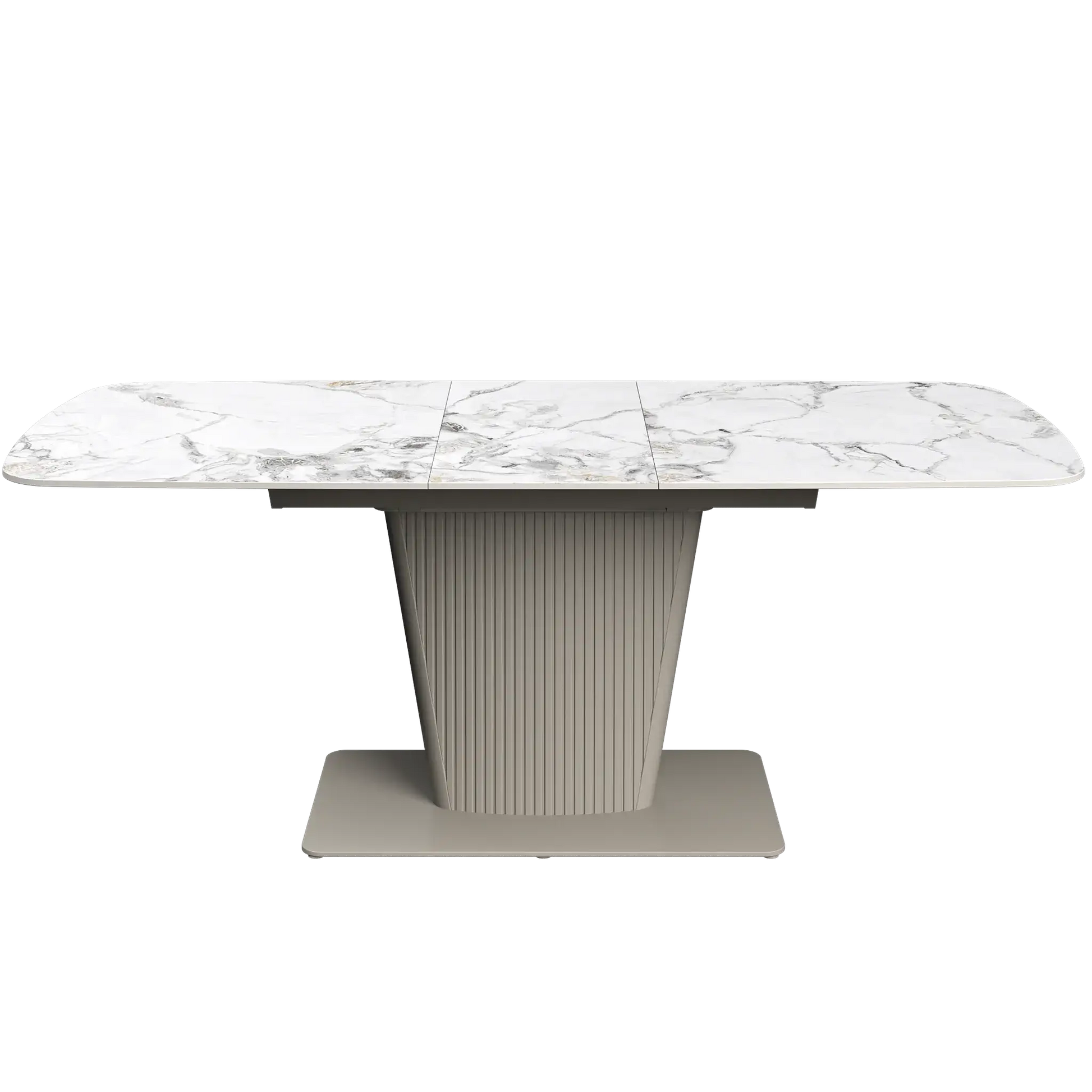 Estello 160-200cm White Ceramic Extending Dining Table  Nicholas John Interiors