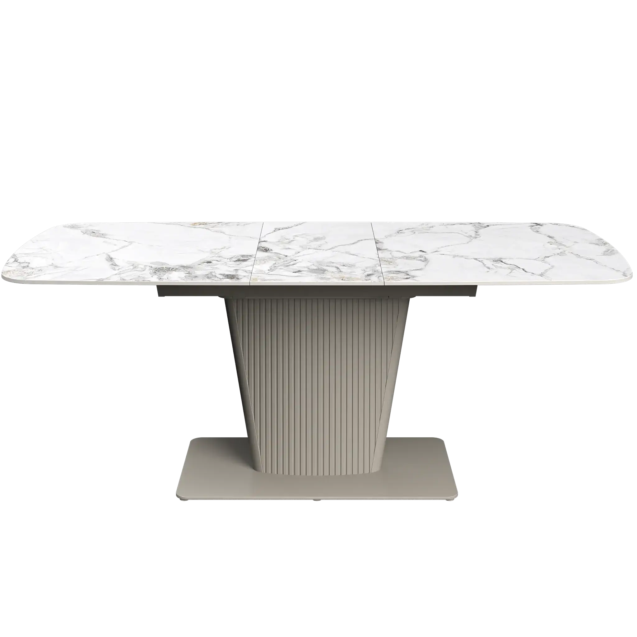 Estello 160-200cm White Ceramic Extending Dining Table  Nicholas John Interiors