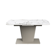 Estello 160-200cm White Ceramic Extending Dining Table  Nicholas John Interiors