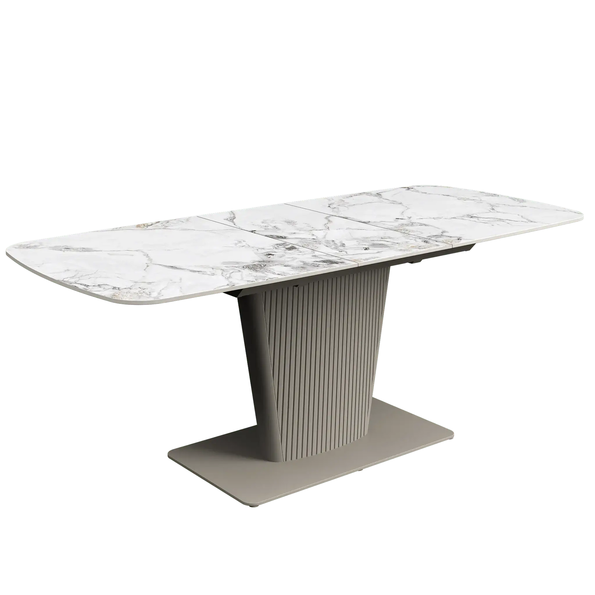 Estello 160-200cm White Ceramic Extending Dining Table  Nicholas John Interiors