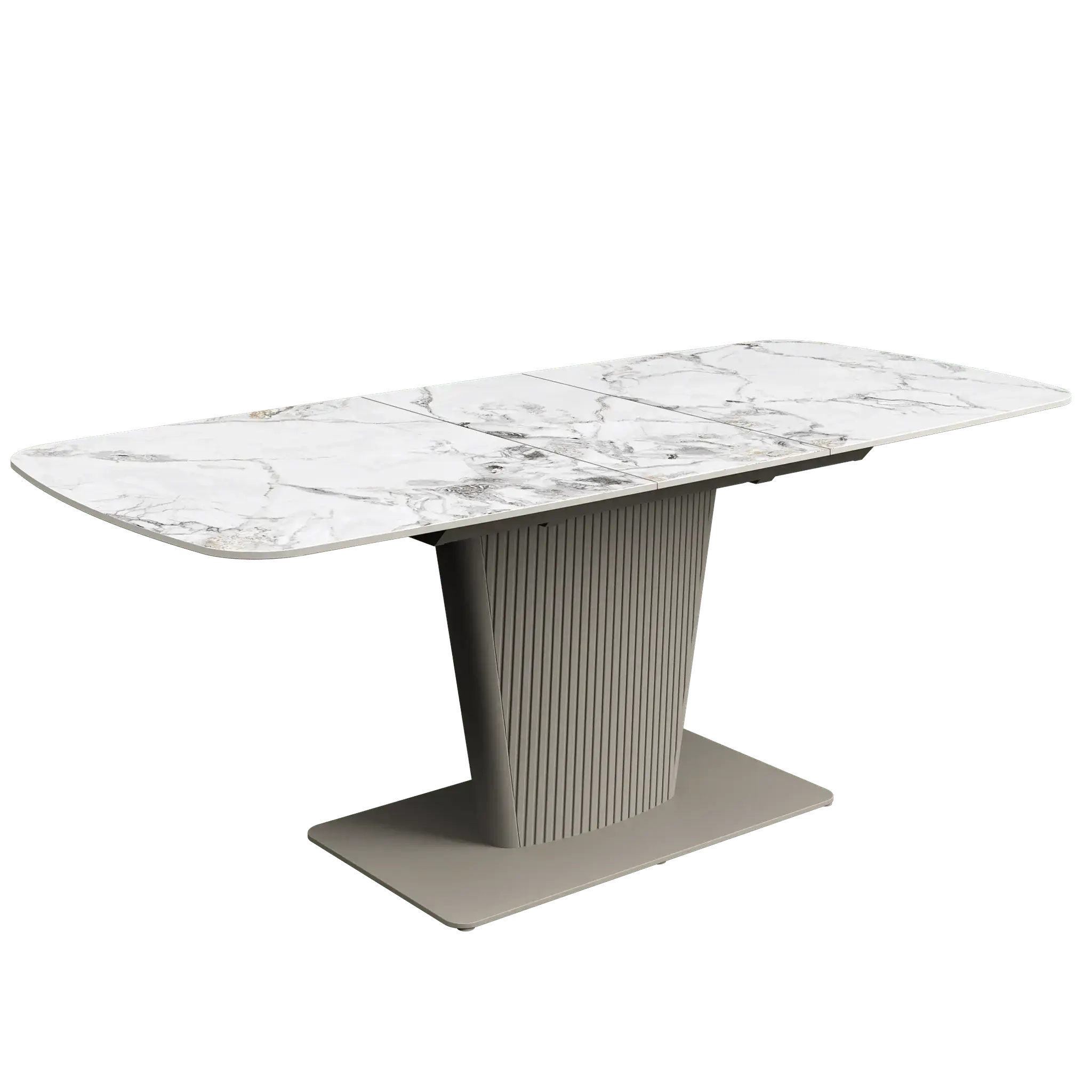 Estello 160-200cm White Ceramic Extending Dining Table