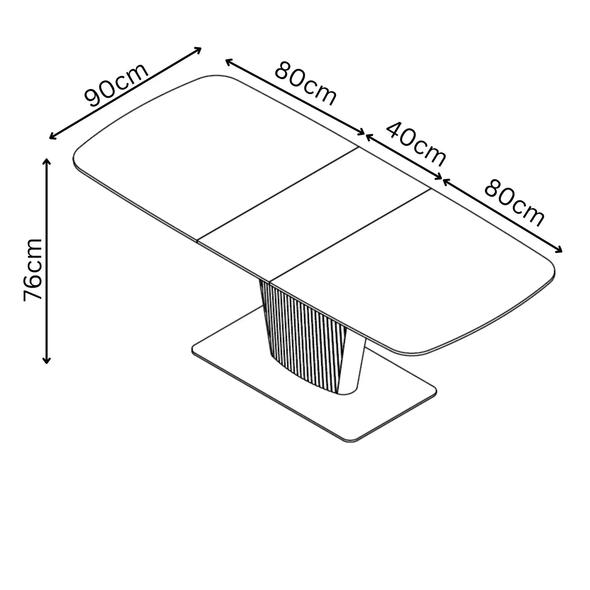 Estello 160-200cm White Ceramic Extending Dining Table  Nicholas John Interiors