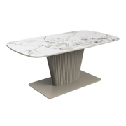 Estello White Ceramic Coffee Table  Nicholas John Interiors