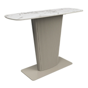 Estello White Ceramic Console Table  Nicholas John Interiors