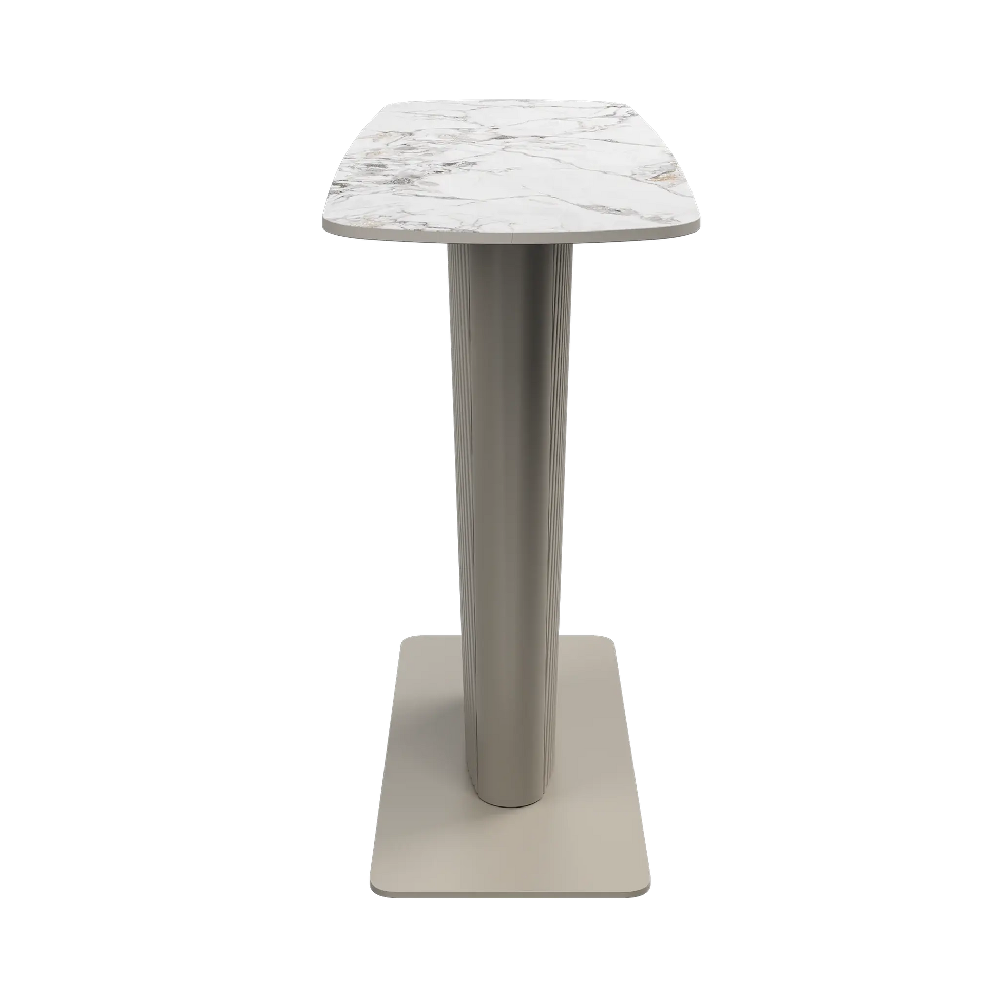 Estello White Ceramic Console Table  Nicholas John Interiors