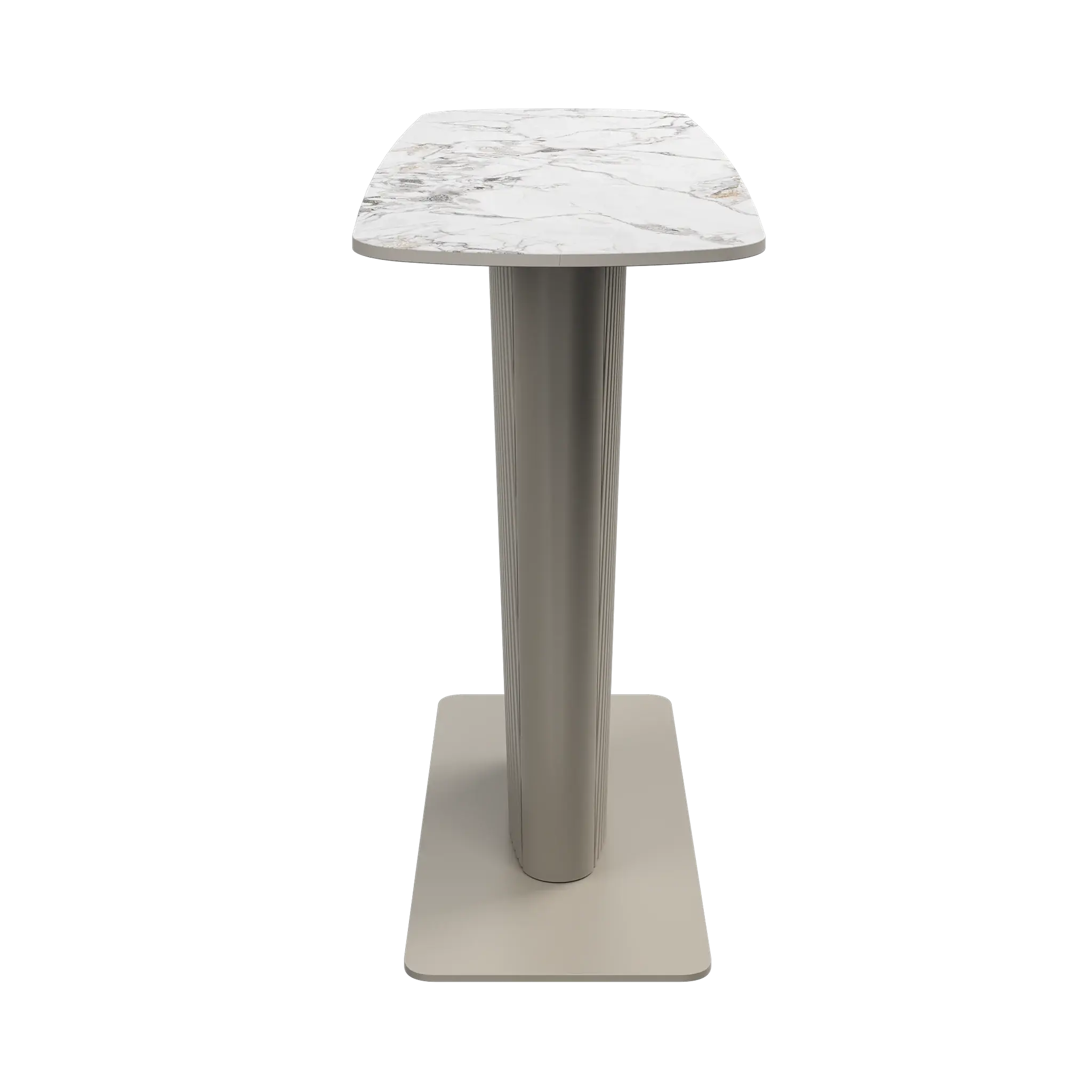 Estello White Ceramic Console Table  Nicholas John Interiors